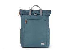 ROKA Finchley Roll Top Backpack for Women & Men - Medium Canvas Rucksack w/Magnetic Closure & Multi Pockets for Work, School, Travel - Airforce Blue