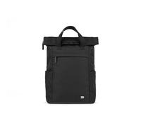 ROKA London All Black Finchley Medium Recycled Canvas Backpack