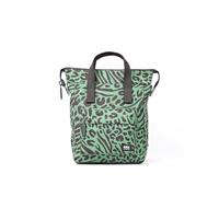 ROKA London Bantry Small Canvas Backpack - Mixed Animal Artichoke | Lightweight everyday backpack with practical storage, comfortable adjustable straps and a weather-resistant recycled material