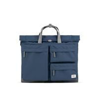 ROKA London Blackfriars M Recycled Canvas Messenger Bag (Deep Blue)