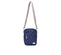 ROKA London Bond Canvas Crossbody Bag with Adjustable Shoulder Strap Navy Polka Dot