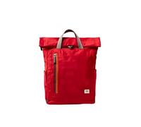 ROKA London Camden J Medium Backpack - Recycled Nylon Laptop Rucksack for Women & Men - Water-Resistant Travel Work Bag with 15” Laptop Sleeve, Security Pocket & Bottle Holders (Cranberry Stripe)