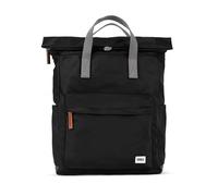 ROKA Canfield Roll Top Backpack for Women & Men - Large Nylon Roll Top Rucksack w/Magnetic Closure - Work, School, Travel Backpack - Black
