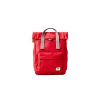 ROKA London Canfield Small Backpack - Sustainable Weather-Resistant Roll Top Rucksack for Women & Men - Recycled Canvas Backpack for Work, Travel, Commuting & Everyday Use (Scarlet)