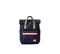 ROKA London Canfield Small Backpack - Sustainable Weather-Resistant Roll Top Rucksack for Women & Men - Recycled Nylon Backpack for Work, Travel, Commuting & Everyday Use (Midnight Stripe)