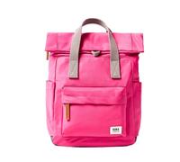 ROKA London Canfield Small Backpack - Sustainable Weather-Resistant Roll Top Rucksack for Women & Men - Recycled Canvas Backpack for Work, Travel, Commuting & Everyday Use (Granita Red)