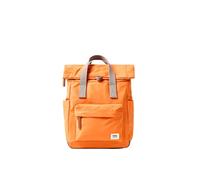 ROKA London Canfield Small Backpack - Sustainable Weather-Resistant Roll Top Rucksack for Women & Men - Recycled Canvas Backpack for Work, Travel, Commuting & Everyday Use (Jaffa Orange)