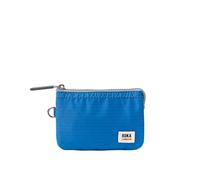 ROKA London Carnaby Small Ripstop Purse Wallet - Lightweight Secure Zip Compartments & Durable Nylon Design (Malibu Blue)