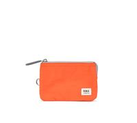 ROKA London Carnaby Small Ripstop Purse Wallet - Lightweight Secure Zip Compartments & Durable Nylon Design (Tangerine)
