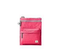 ROKA London Chelsea B Crossbody Phone Bag for Women & Men - Multi Pockets, Chunky Zip, Adjustable Strap for Mobile Phones, Wallet, Cards Recycled Nylon (Granita Red)