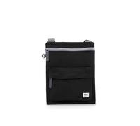 ROKA London Chelsea B Crossbody Phone Bag for Women & Men - Multi Pockets, Chunky Zip, Adjustable Strap for Mobile Phones, Wallet, Cards Recycled Nylon (Black)