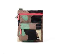 ROKA London Chelsea B Crossbody Phone Bag for Women & Men - Multi Pockets, Chunky Zip, Adjustable Strap for Mobile Phones, Wallet, Cards Recycled Nylon Vintage Camo
