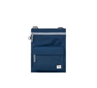 ROKA London Chelsea B Crossbody Phone Bag for Women & Men - Multi Pockets, Chunky Zip, Adjustable Strap for Mobile Phones, Wallet, Cards Recycled Nylon Crisp Blue