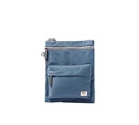 ROKA London Chelsea B Crossbody Phone Bag for Women & Men - Multi Pockets, Chunky Zip, Adjustable Strap for Mobile Phones, Wallet, Cards Recycled Nylon (Airforce)
