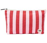 ROKA LONDON, COSMETIC CASE MAIDA VALE COTTON CANVAS, STRAWBERRY STRIPE, MEDIUM