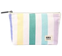 ROKA LONDON, Cosmetic Case Maida Valley Cotton Canvas, Pastel Multistrip, Small