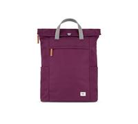 ROKA London Finchley A Large Recycled Canvas Rolltop Rucksack Backpack Cherry Lacquer