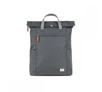 ROKA London Finchley A Large Recycled Canvas Rolltop Rucksack Backpack Faded Black