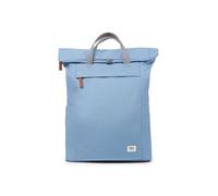 ROKA London Finchley A Large Recycled Canvas Rolltop Rucksack Backpack Retro Blue