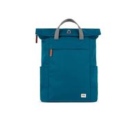 ROKA London Finchley A Large Recycled Canvas Rolltop Rucksack Backpack (Sapphire)