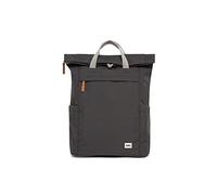 ROKA London Finchley A Medium Recycled Canvas (Ash) | Roll top backpack with spacious storage, padded laptop sleeve, side bottle pockets, secret pocket and adjustable straps