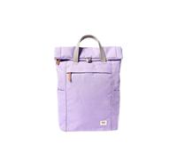 ROKA London Finchley A Medium Recycled Canvas (Thistle Bloom) | Roll top backpack with spacious storage, padded laptop sleeve, side bottle pockets, secret pocket and adjustable straps
