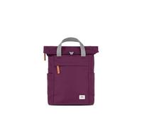 ROKA London Finchley A Small Sustainable Canvas Backpack Cherry Lacquer | Lightweight Water-Resistant Laptop Daypack, Sustainable Recycled Canvas Rucksack for Work, Travel & Commuting