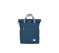 ROKA London Finchley A Small Sustainable Canvas Backpack (Deep Blue)