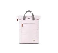 ROKA London Finchley Medium Recycled Canvas Roll Top Backpack | Roll top backpack with spacious storage, padded laptop sleeve, side bottle pockets, secret pocket and adjustable straps