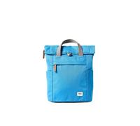 ROKA London Finchley Small Backpack - Lightweight Water-Resistant Laptop Daypack, Sustainable Recycled Canvas Rucksack for Work, Travel & Commuting (Malibu Blue)