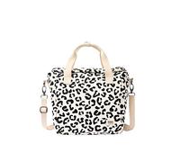 ROKA London Hampstead Insulated Lunch Bag - Roll Top Lunch Tote Cooler Bag with Adjustable Shoulder Strap, Water Resistant Reusable Lunch Bag for Work, School, Picnic & Travel (Summer Leopard)