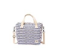 ROKA London Hampstead Insulated Lunch Bag - Roll Top Lunch Tote Cooler Bag with Adjustable Shoulder Strap, Water Resistant Reusable Lunch Bag for Work, School, Picnic & Travel (Denim Rain Indigo)