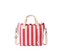 ROKA London Hampstead Insulated Lunch Bag - Roll Top Lunch Tote Cooler Bag with Adjustable Shoulder Strap, Water Resistant Reusable Lunch Bag for Work, School, Picnic & Travel (Strawberry Denim)
