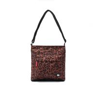 ROKA London Kennington Sustainable Crossbody Recycled Canvas Scarlet Leopard Print