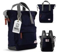 ROKA London Nylon Small Backpack - Tote Backpack for Women, Men & Kids with Adjustable Straps, Multi Pockets for Work, School, & Travel - The Bantry, Midnight