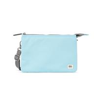 ROKA London The Carnaby XL Slim Crossbody Bag | Recycled Canvas, 3 Compartments, Chunky Zip, Removable Adjustable Strap, for Phone, Wallet, Keys