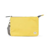 ROKA London The Carnaby XL Slim Crossbody Bag | Recycled Canvas, 3 Compartments, Chunky Zip, Removable Adjustable Strap, for Phone, Wallet, Keys