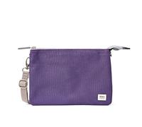ROKA London The Carnaby XL Slim Crossbody Bag | Recycled Canvas, 3 Compartments, Chunky Zip, Removable Adjustable Strap, for Phone, Wallet, Keys