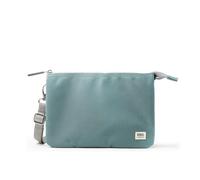 ROKA London The Carnaby XL Slim Crossbody Bag | Recycled Canvas, 3 Compartments, Chunky Zip, Removable Adjustable Strap, for Phone, Wallet, Keys