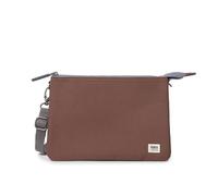 ROKA London The Carnaby XL Slim Crossbody Bag | Recycled Canvas, 3 Compartments, Chunky Zip, Removable Adjustable Strap, for Phone, Wallet, Keys