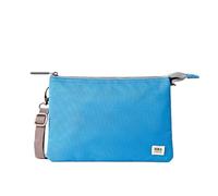 ROKA London The Carnaby XL Slim Crossbody Bag | Recycled Canvas, 3 Compartments, Chunky Zip, Removable Adjustable Strap, for Phone, Wallet, Keys