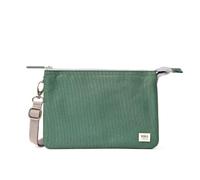 ROKA London The Carnaby XL Slim Crossbody Bag | Recycled Canvas, 3 Compartments, Chunky Zip, Removable Adjustable Strap, for Phone, Wallet, Keys