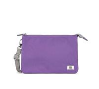 ROKA London The Carnaby XL Slim Crossbody Bag | Recycled Canvas, 3 Compartments, Chunky Zip, Removable Adjustable Strap, for Phone, Wallet, Keys