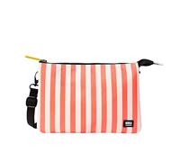 ROKA London The Carnaby XL Slim Crossbody Bag | Recycled Canvas, 3 Compartments, Chunky Zip, Removable Adjustable Strap, for Phone, Wallet, Keys