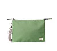 ROKA London The Carnaby XL Slim Crossbody Bag | Recycled Canvas, 3 Compartments, Chunky Zip, Removable Adjustable Strap, for Phone, Wallet, Keys