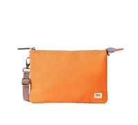 ROKA London The Carnaby XL Slim Crossbody Bag | Recycled Canvas, 3 Compartments, Chunky Zip, Removable Adjustable Strap, for Phone, Wallet, Keys