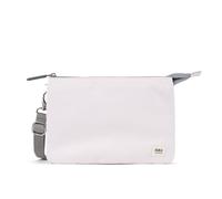 ROKA London The Carnaby XL Slim Crossbody Bag | Recycled Canvas, 3 Compartments, Chunky Zip, Removable Adjustable Strap, for Phone, Wallet, Keys