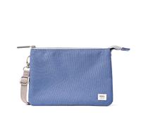 ROKA London The Carnaby XL Slim Crossbody Bag | Recycled Canvas, 3 Compartments, Chunky Zip, Removable Adjustable Strap, for Phone, Wallet, Keys