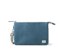 ROKA London The Carnaby XL Slim Crossbody Bag | Recycled Canvas, 3 Compartments, Chunky Zip, Removable Adjustable Strap, for Phone, Wallet, Keys