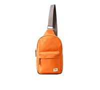 ROKA London Willesden Sling Bag - Lightweight Recycled Nylon Crossbody Bag for Women & Men, Water-Resistant Everyday Shoulder Bag with Secure Zip Pockets & Adjustable Strap (Jaffa Orange, Small)